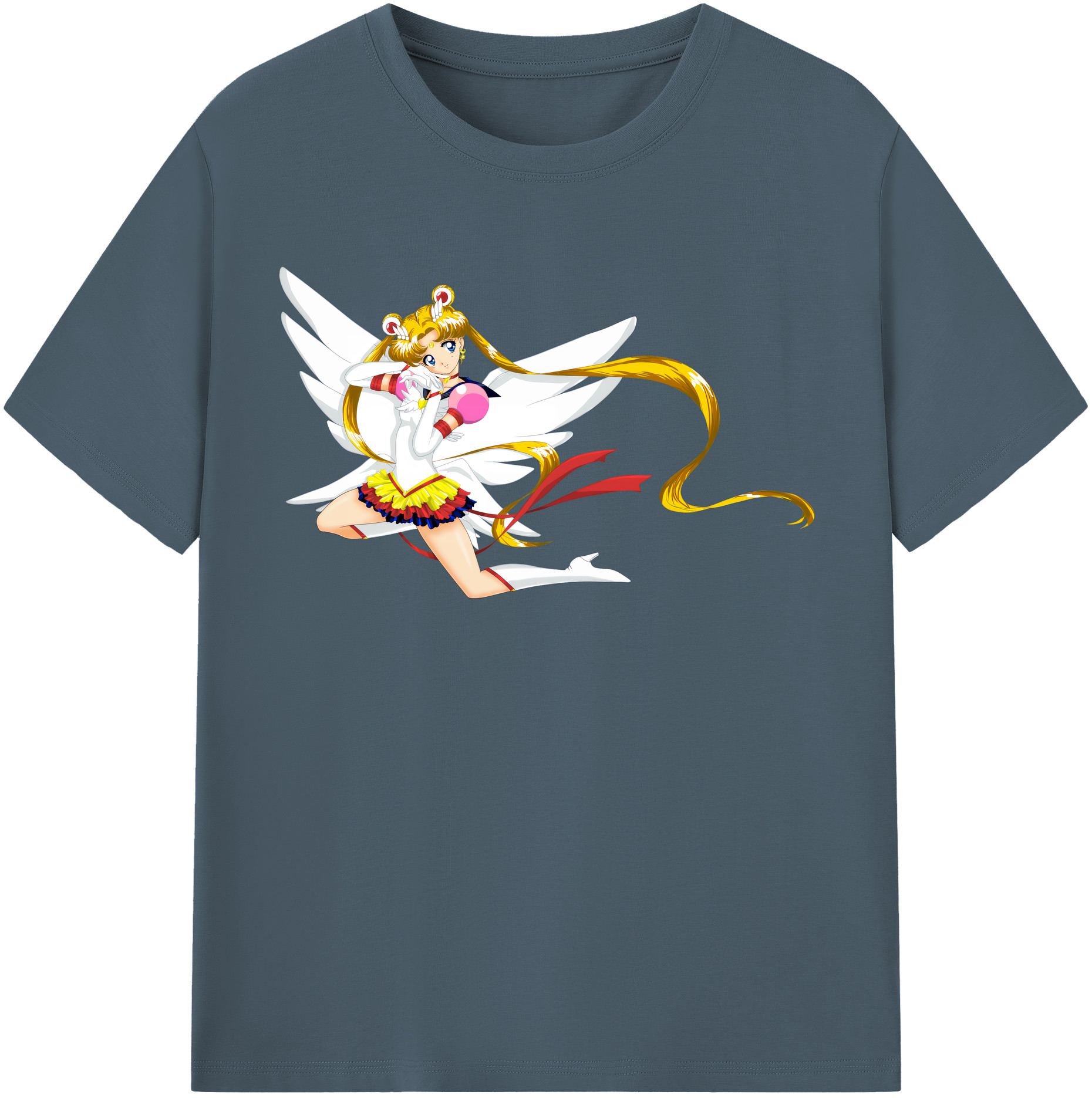（画像用） 美少女戦士セーラームーン 月野 うさぎ つきの うさぎ Sailor Moon Tsukino Usagi 綿100％半袖Tシャツ（フロントプリント）